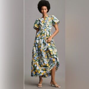 Anthropologie Vibrant Lemon Maxi Dress - The Somerset Maxi